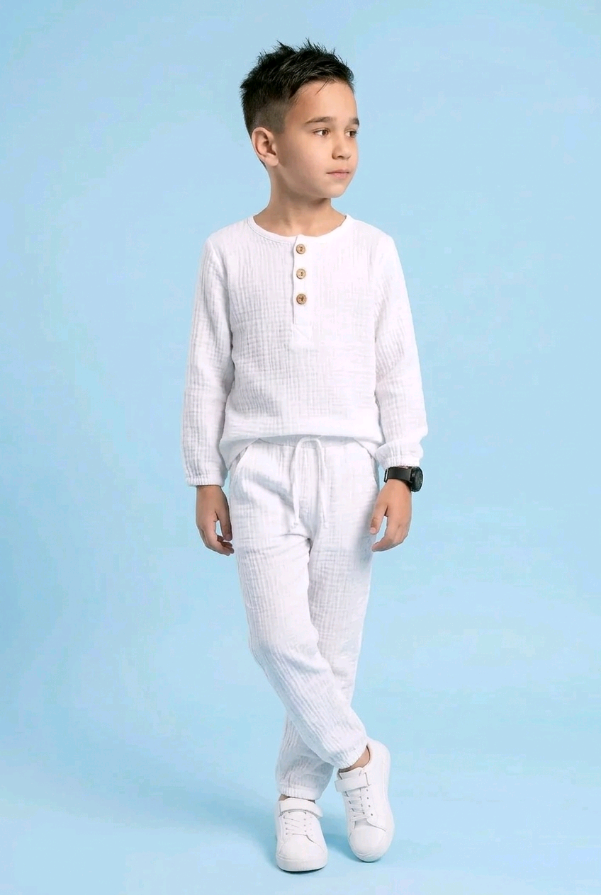 Set bluza si pantalon muselina