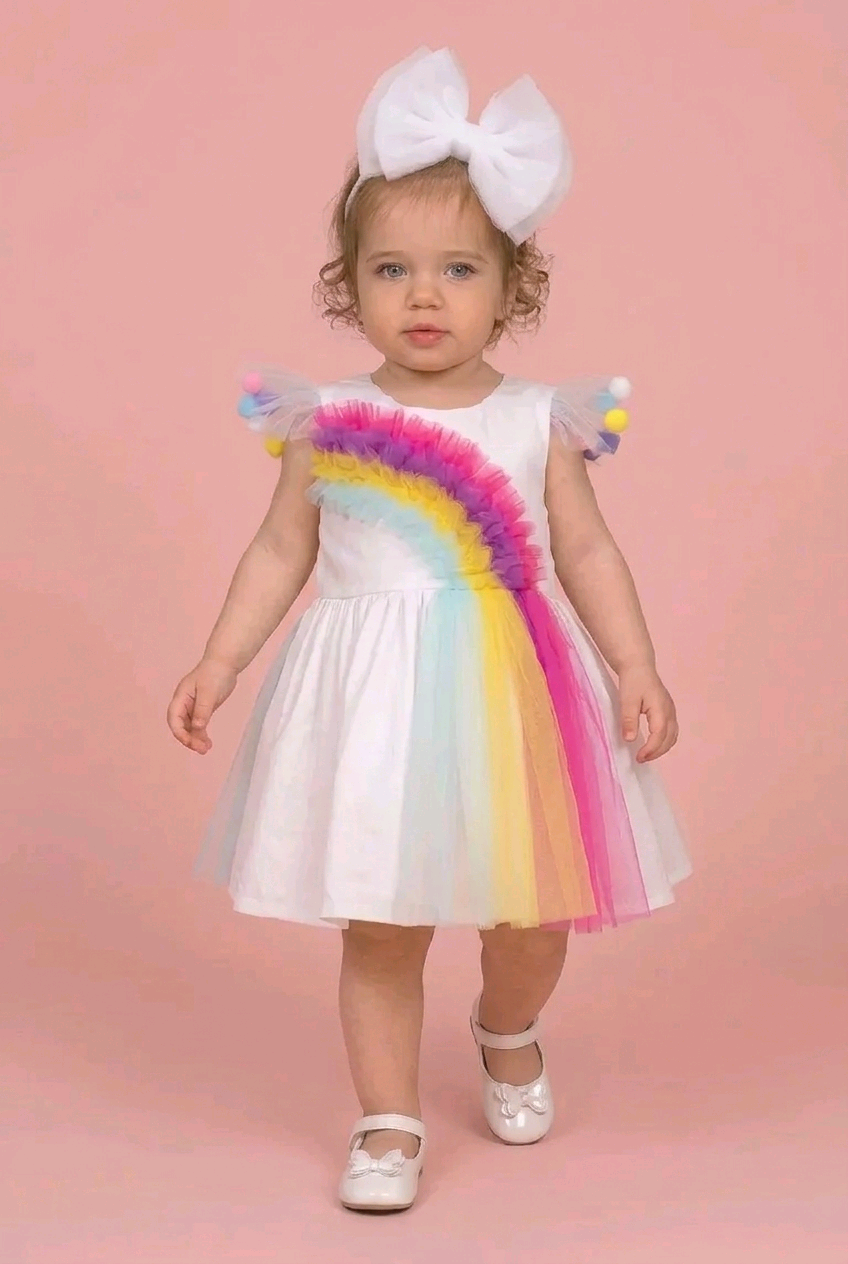 Rochie fetite curcubeu