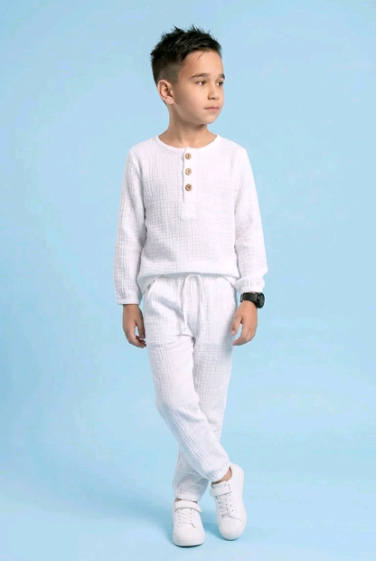 Set  bluza si pantalon muselina