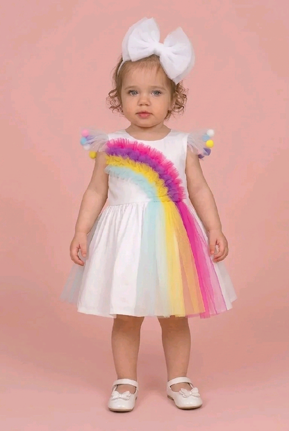 Rochie fetite curcubeu