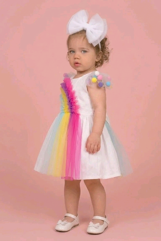 Rochie fetite curcubeu